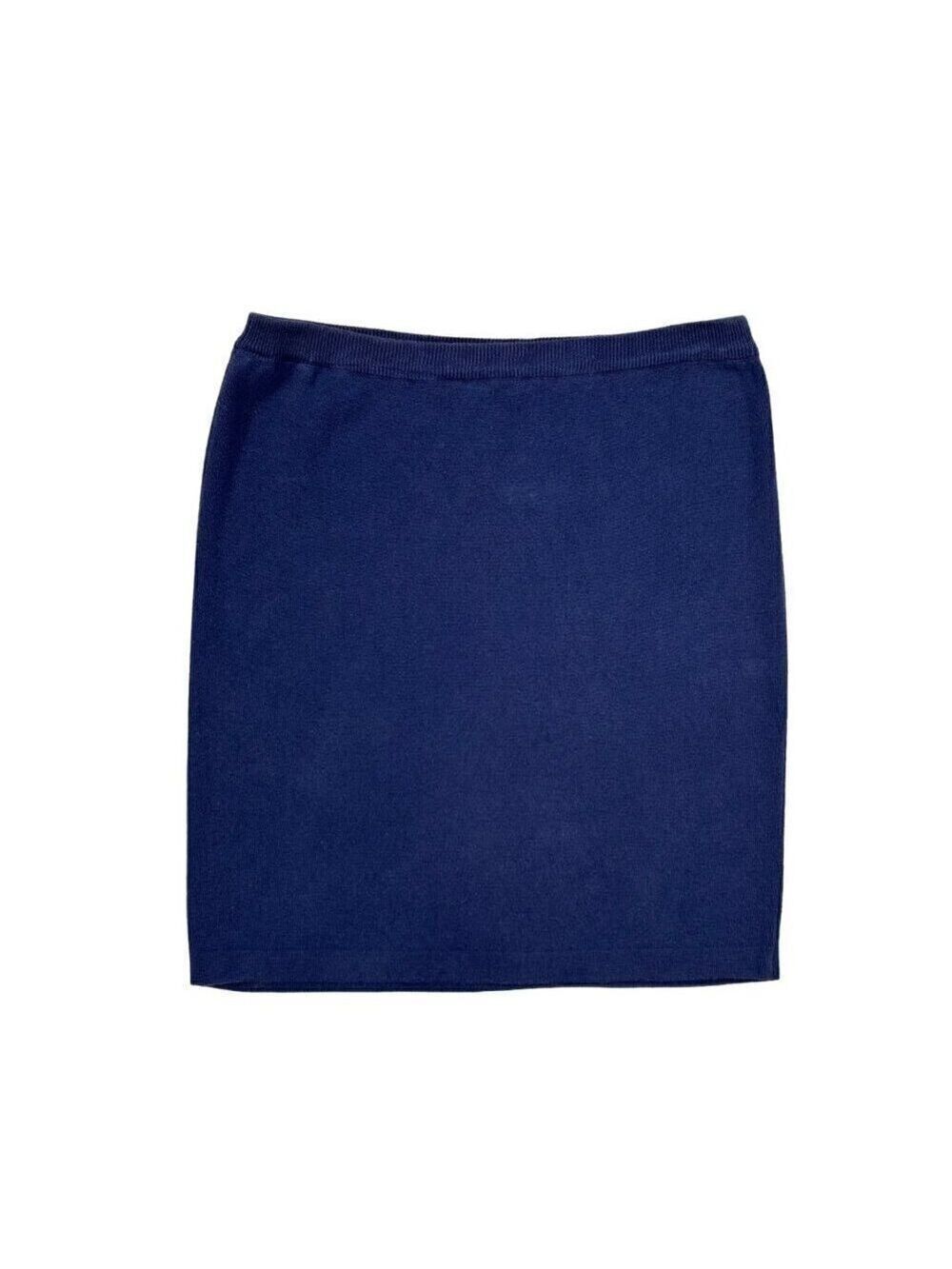 Carole Little Purple Stretch Cotton Knit Pencil Skirt Size M